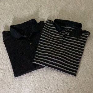 Bundle of 2 Men's 2XL Polo Golf Shirts Nike Black